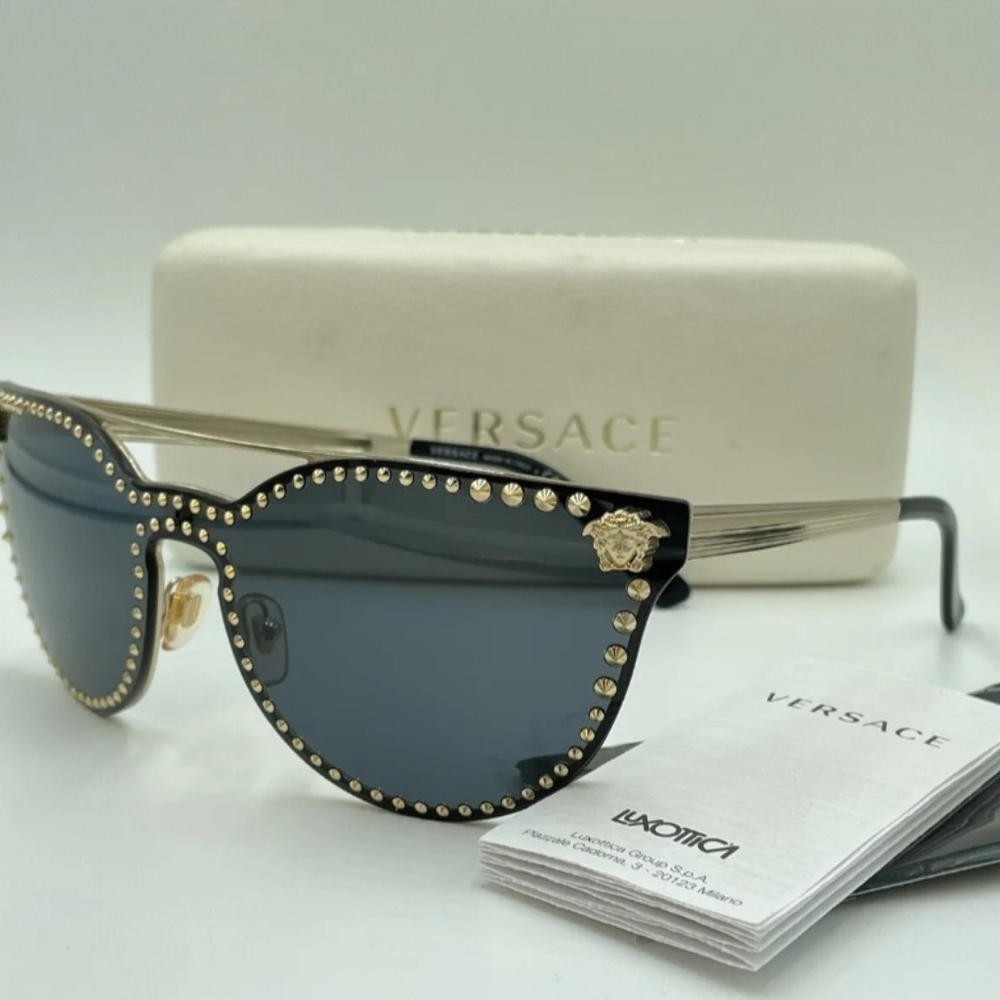 Versace studded rhinestone sunglasses, like new..authentic, very beautiful!!